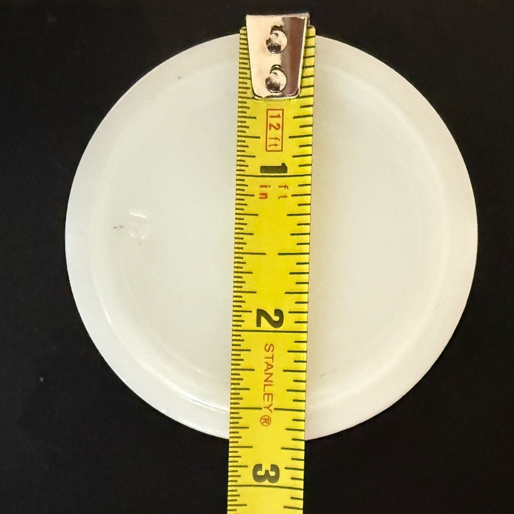 Textured White Milk Glass Goblet - Picture 7 of 7